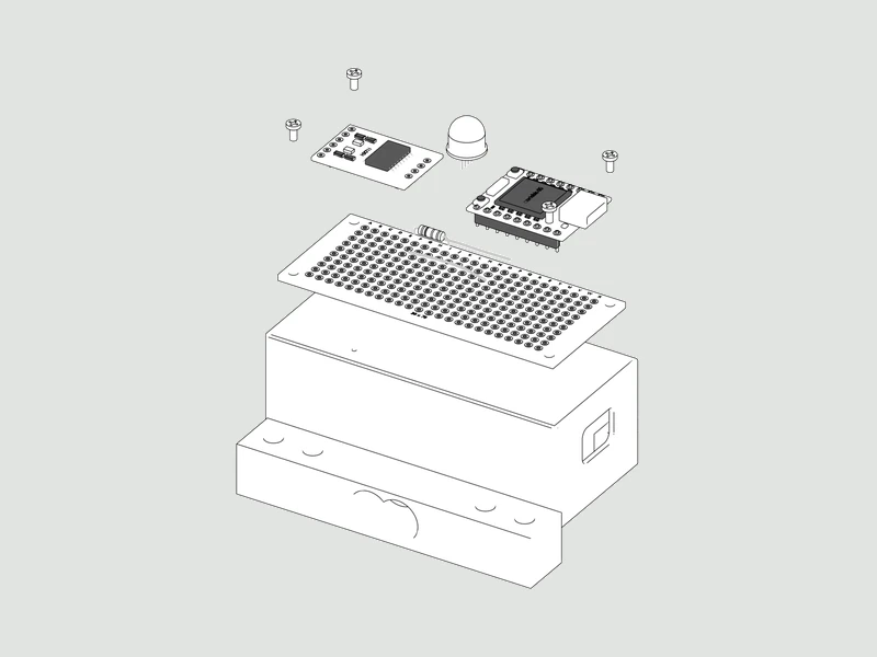 Last-Bit · Explosionsansicht in Line Art
